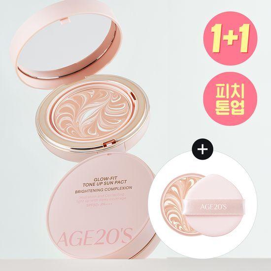 AGE20S Glow Fit Moisture Glow Tone-Up Sun Pact 12.5g (Main Product + Refill)