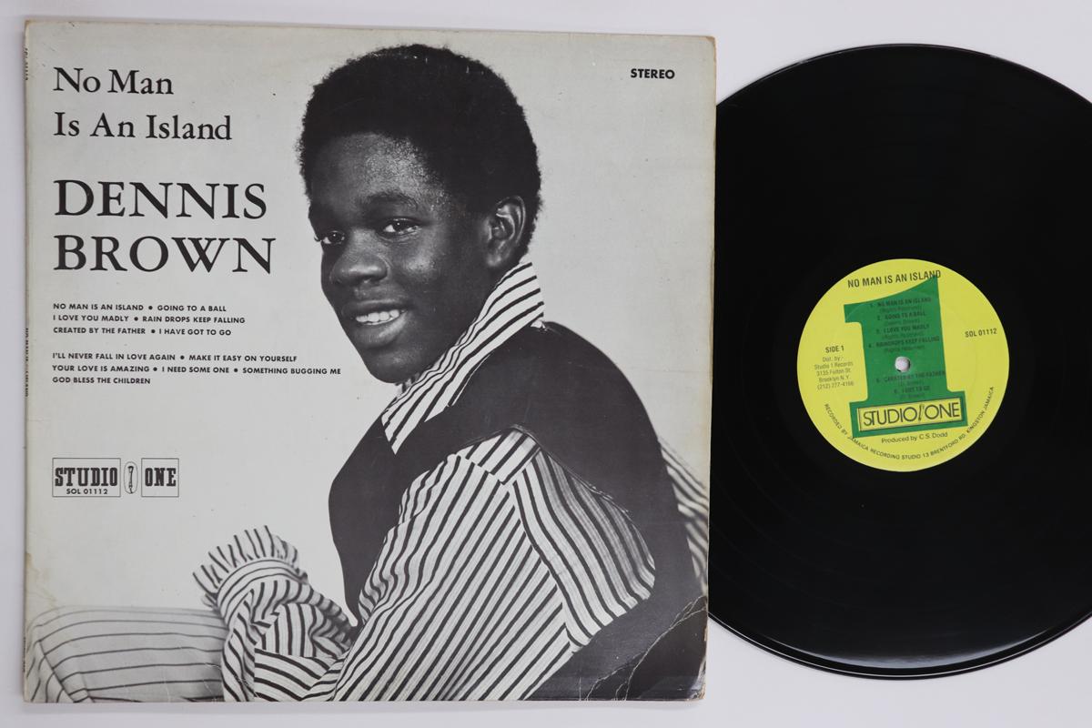 

LP Record DENNIS BROWN No Man Is An Island SOL01112 STUDIO ONE US Reggae Ska Dub Used