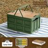 Fanhua Outdoor Folding Storage Box with Wooden Lid