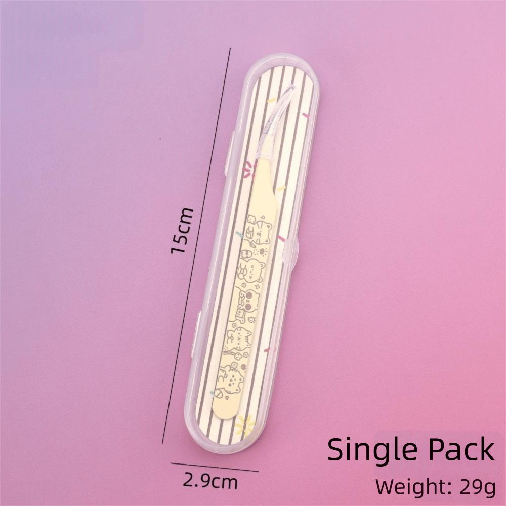 Thickened Fake Eyelash Grafting Tools Cartoon Lash Tweezers for Eyelash Extensions