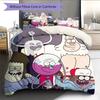 Regular Show  Pattern Bedding Quilt Set  Home Decoration  Gift (1 * Duvet Cover + 2 * Pillowcase  Without Core)