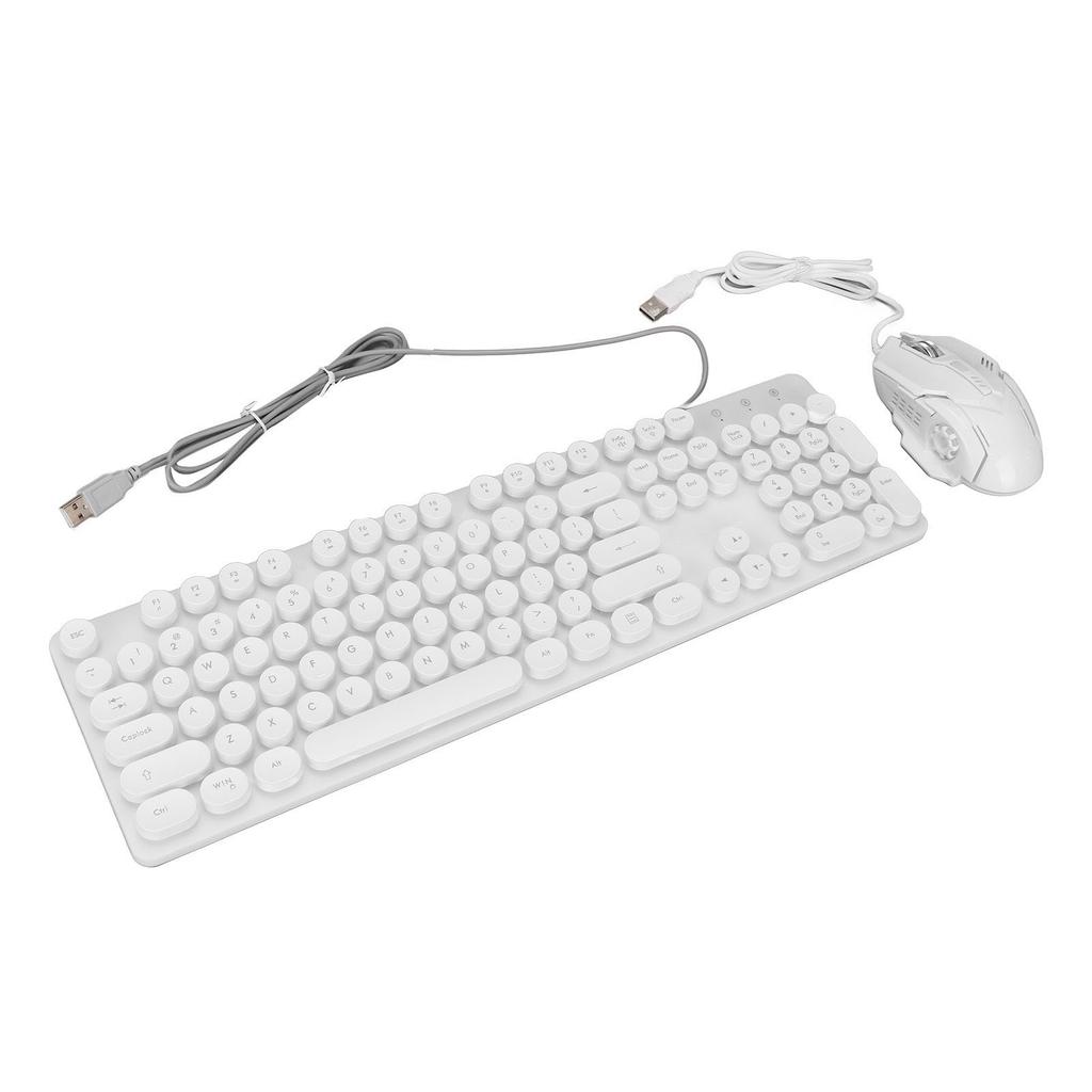 RGB Keyboard Mouse Combo Adjustable RGB Backlit 104 Keys Mechanical Punk Keyboard DPI Mouse Set for