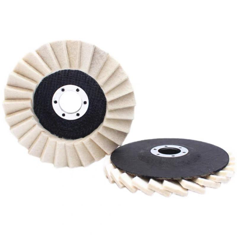 Wool Felt Flap Disc: Mirror Surface Polishing Wheel for Angle Grinders