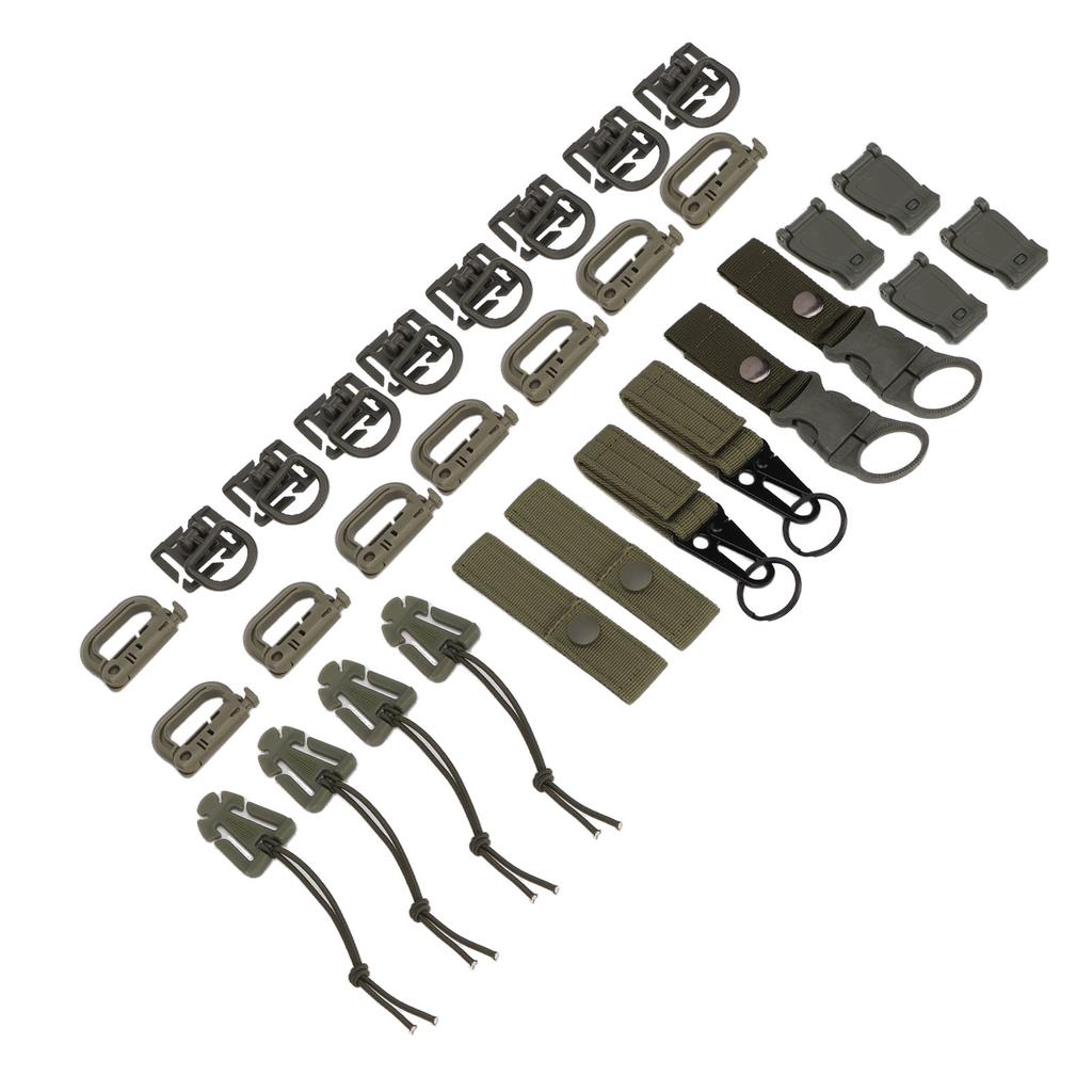 30 Pcs Molle Attachments D Buckle Backpack Buckle Nylon Ribbon Backpack Accessories for Picnics