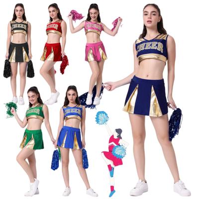 Womens Cheerleader Outfit Uniform Fancy Short Skirt Set Cosplay Costume Halloween Cheerleader Costumes For Women