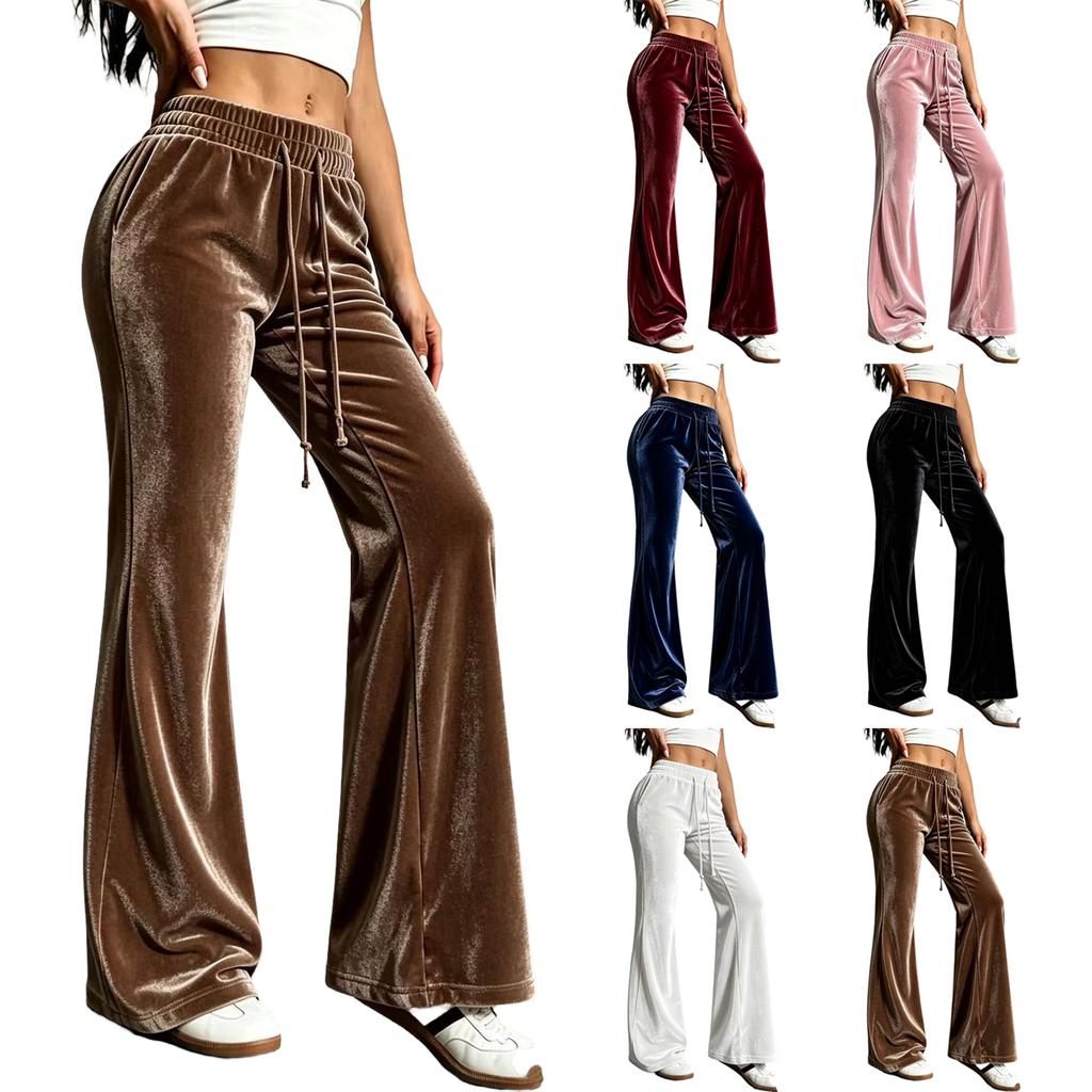 Women's High Waist Flared Pants with Soft for Casual Wear