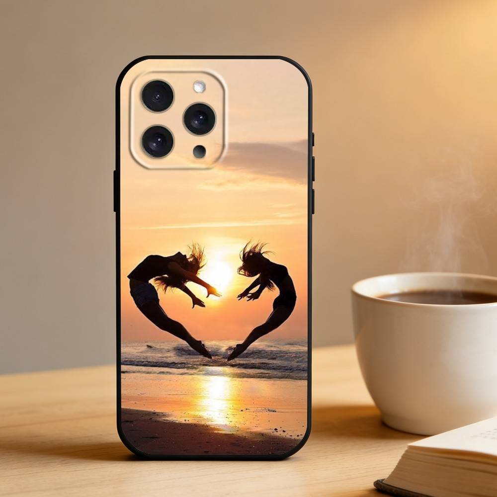 GYM Girl Gymnastic Phone Case For iPhone 17 16 15 14 13 12 Max Plus Silicone Black Cover