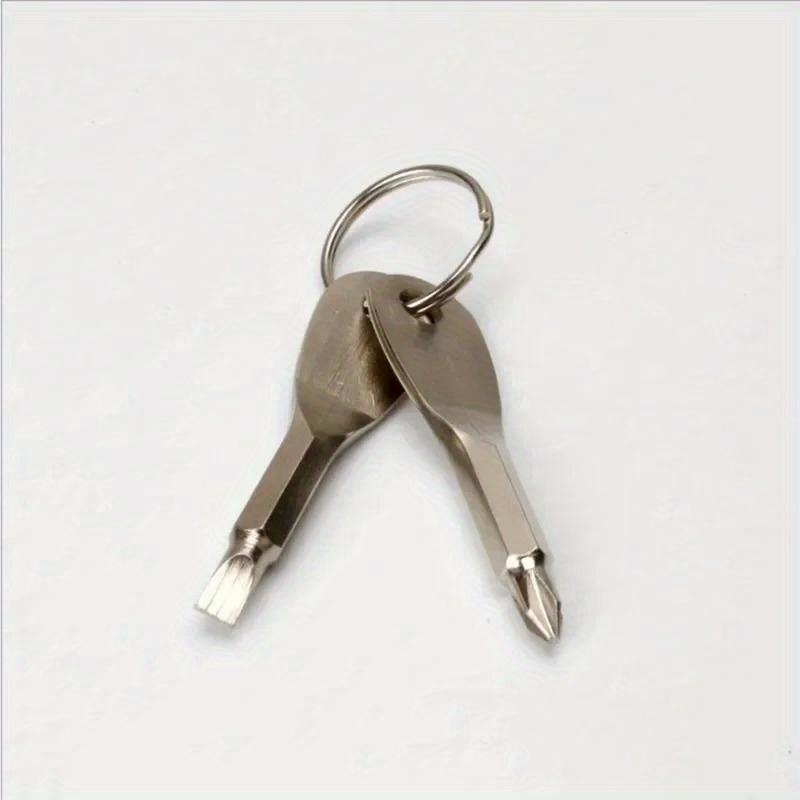Kształt Klucza Precyzyjnie Odlewane Mini Śrubokręty z Nacięciem Brelok do Kluczy Kieszonkowe Narzędzie Naprawcze EDC Wielofunkcyjny Śrubokręt Breloczek