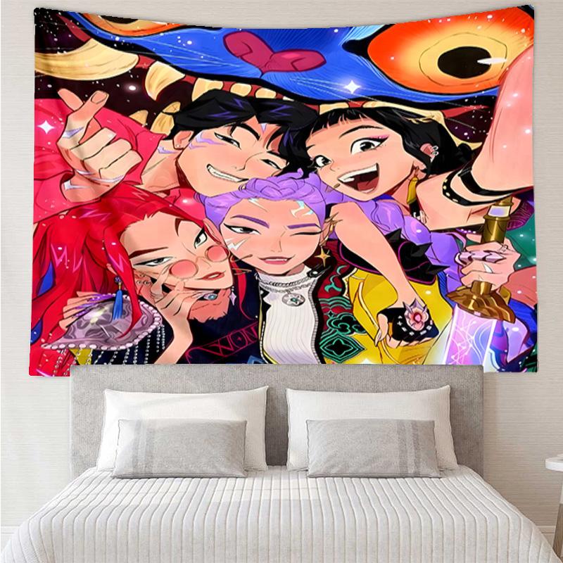 Kpop cartoon Tapestry Hanging for Bedroom,Livingroom, Playroom,Decor Art Room Wall Tapestry Holiday and Birthday Gifts