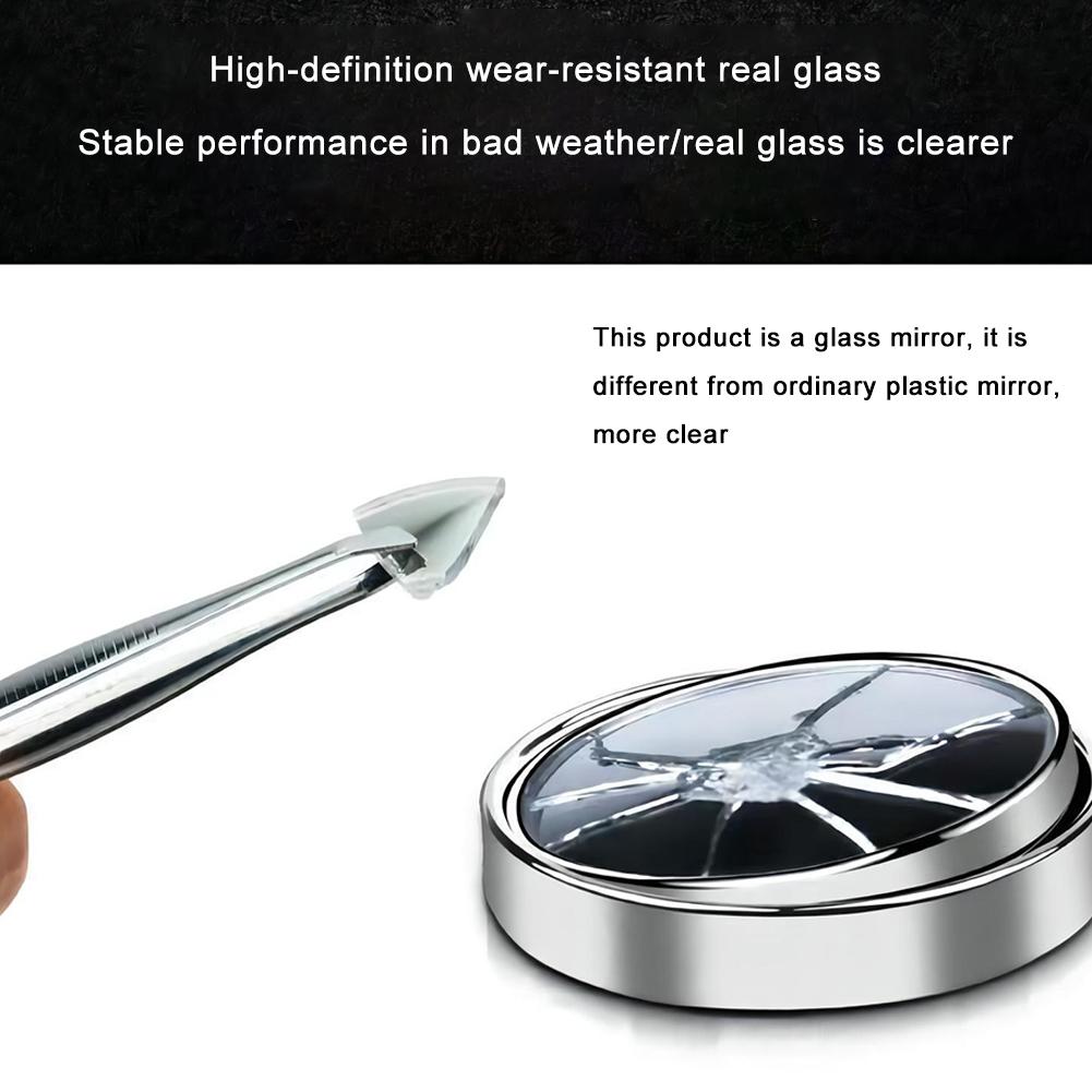 Car Rearview Sucker Mirrors 360 Degree Blind Spot Mirror Round Auxiliary Frame Mirror Rearview Convex Clear Adjustable N3v5