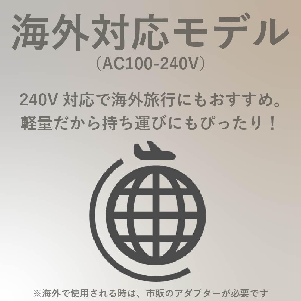 Monochrome Kozumi Ceramic Straightening International Iron, Compatible, White, KHS-8800/W