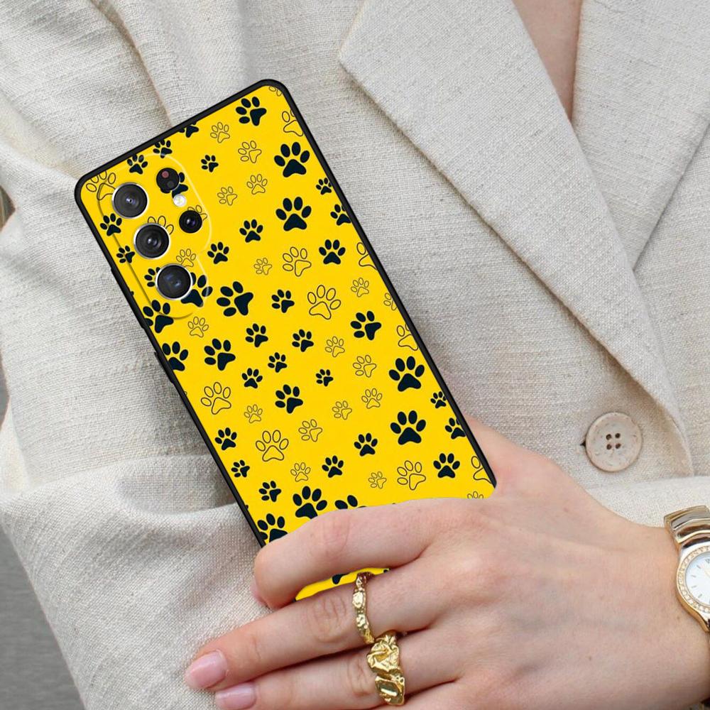 Dog foot print Paw Colorful Pattern Cell Phone Case for Samsung Galaxy S26 Ultra S25 S24 S23 S22 S21 S20 Note10 Cover