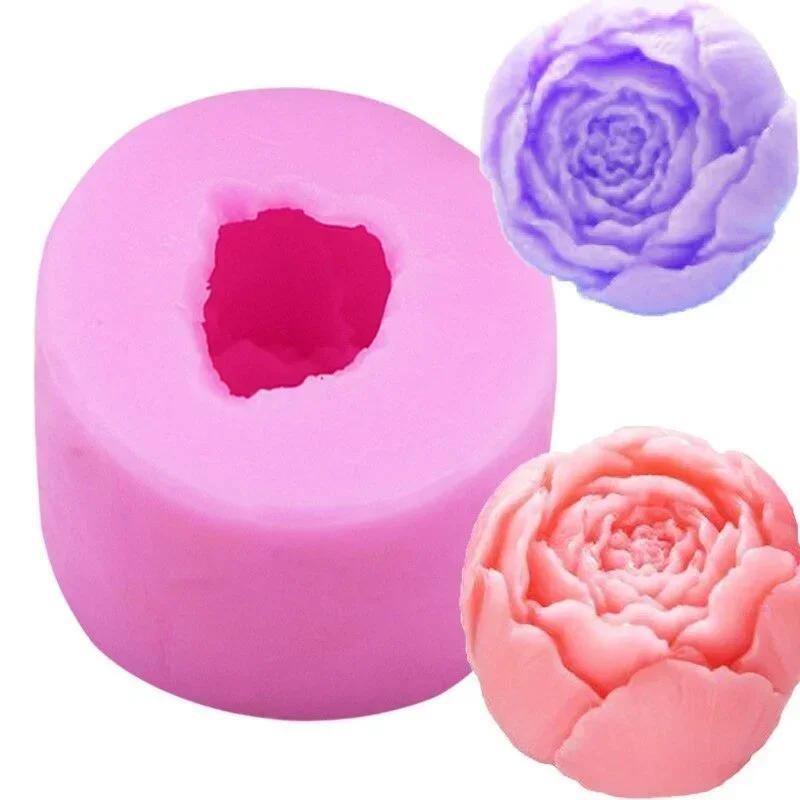 Creative Design 3D Rose Flower Silicone Soap Mold Candle DIY Cake Chocolate Candy Baking Mould Handmade Craft Pretty Flower Mold