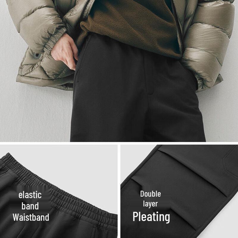 Semir Men's Winter Fleece-Lined Straight-Leg Cargo Pants