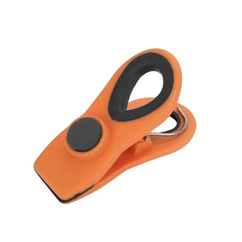 

1PCS Magnetic Chip Snack Bag Clips Multicolor Plastics Food Sealing Clips with Air Tight Seal Moisture Proof Food Preservation помаранчевий