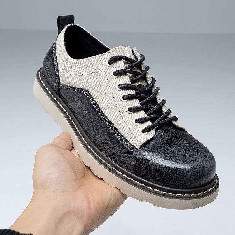 

Extra Size Genuine Leather Men s Shoes - Korean Style Workwear with Big Toe Design, Size 38-49 (Model A008) 44