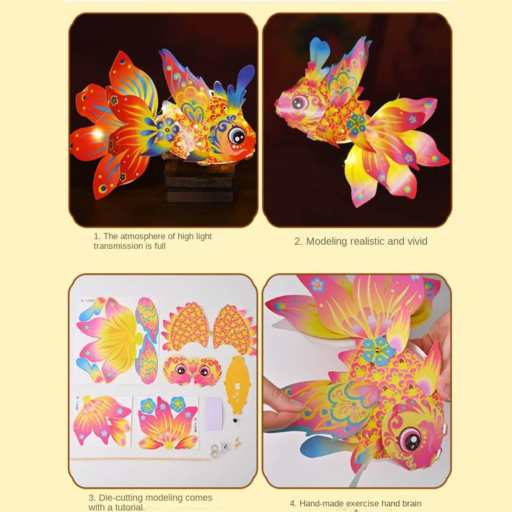 With Led Light Handheld Fish Lantern Chinese  Glowing Handheld  Lantern  Spring Festival