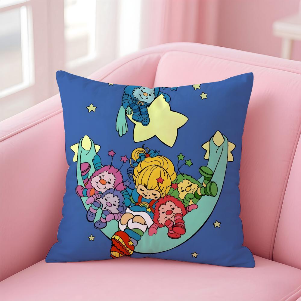 Cute R-Rainbow B-Brite Cushion Cover Comfortable Reversible Pillow Cover Ideal For Car Sofa Bedroom & Beyond