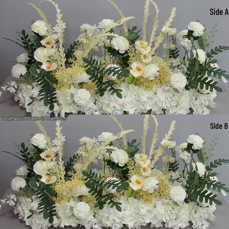 Wedding Aisle Blue Artificial Flower Row Decoration