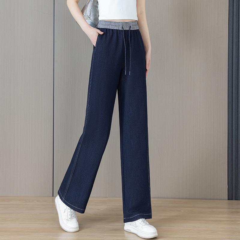 

Women s High Waist Tencel Summer Jeans - Ultra-Thin, Ice Silk, Plus Size, Straight, Slimming, Loose, Wide, and Narrow Leg Options Available. 31 [130-140 lbs]