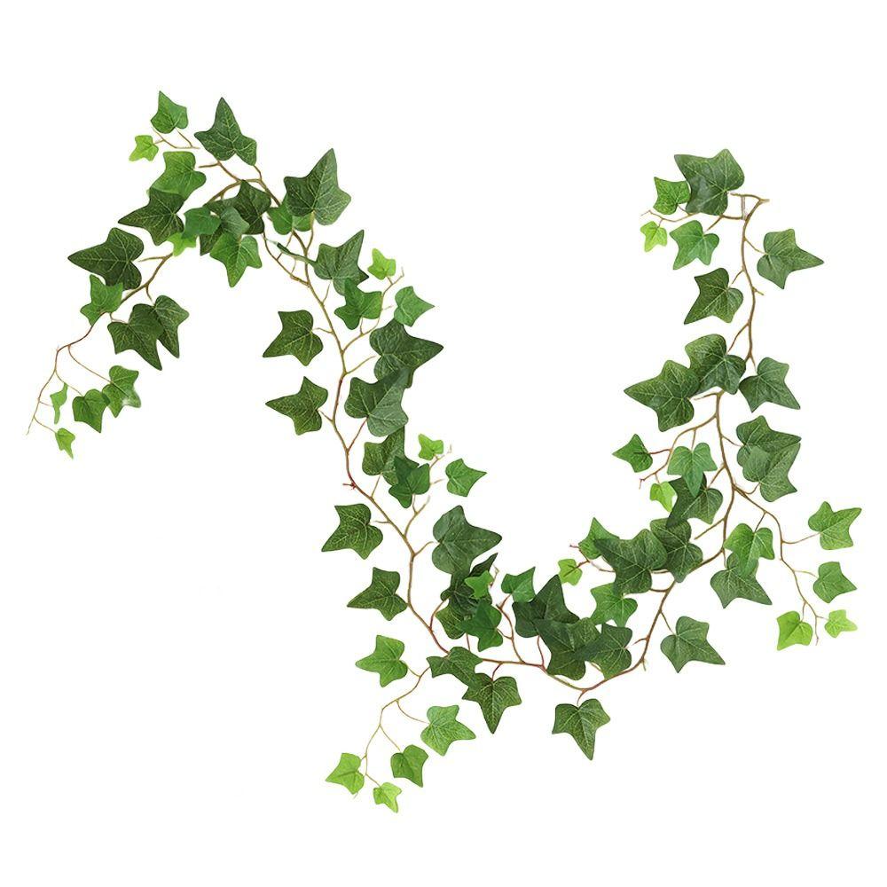 Creative Green Artificial Ivy Vine 160cm 80 Leaves Simulation Ivy Garland Photo Props Silk Leaves Hanging Plants Wall Ornament