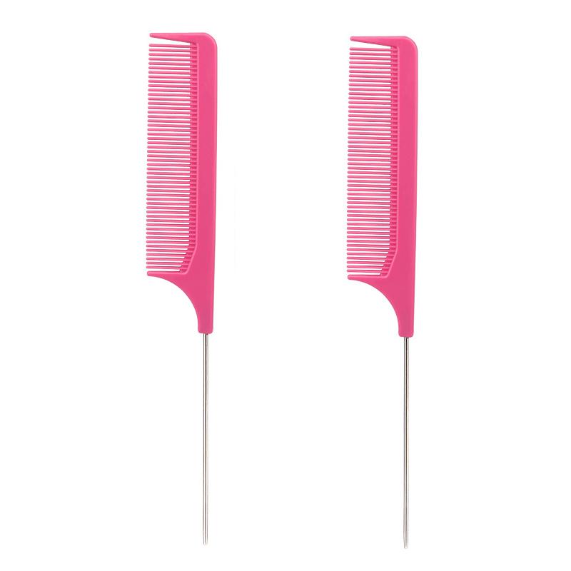 1 Professional Pointed Tail Comb Hair Salon Stainless Steel Comb Anti-static Dyeing Comb Styling Tool Special for Real Hair Wigs