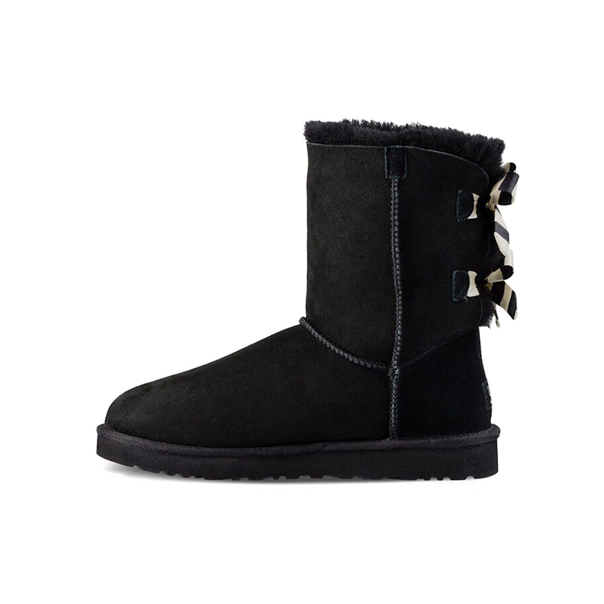UGG Bailey Bow Stripe Snow Boots Women boots Black 1090941-BLK 37