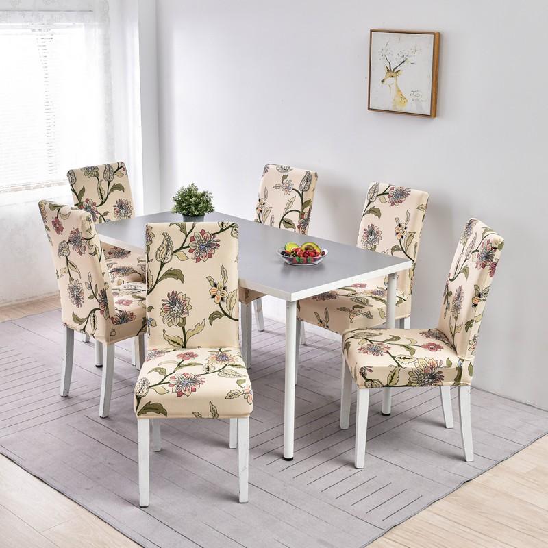 1/2/4/6Pcs Print Dining Chair Cover Elastic Chair Slipcover Case Stretch Chair Covers For Wedding El Banquet