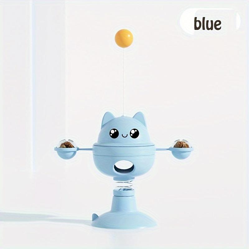 

Забавная и познавательная игрушка для кошек на присоске — вращающийся проигрыватель с герметичной конструкцией синий