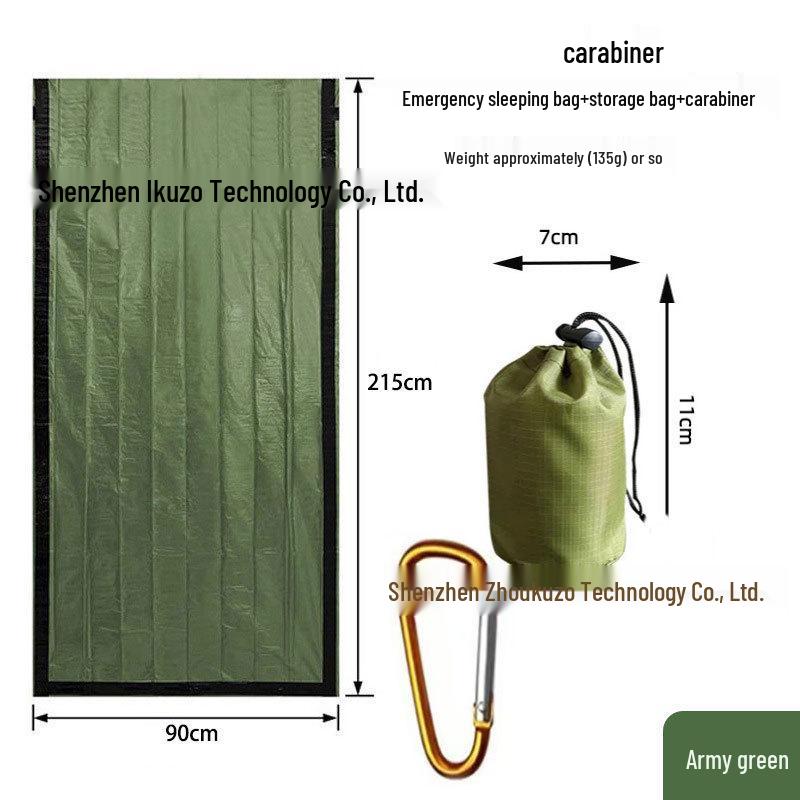 Portable Emergency Survival Sleeping Bag with Multifunctional Insulation for Hiking and Camping