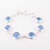 Natural Tanzanite Gemstone 925 Sterling Silver Jewelry Handmade Bracelet 7-9" RB-13-7