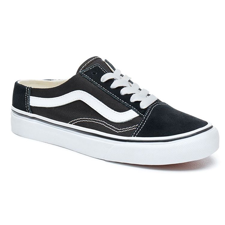 Vans Old Skool Mule Black Unisex Sneakers True-White VN0A3MUS6BT