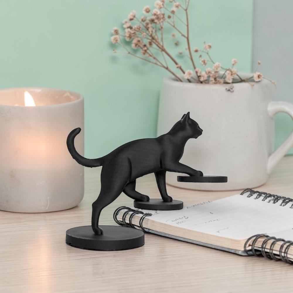 3D Printed Cat Descending Stairs Statues Unique Plastic Nordic-Style Ornaments Cute Animal Go Upstairs/Downstairs