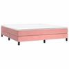 Struttura letto con materasso - Maison Exclusive - 160x200 cm - Velluto rosa - Massimo relax