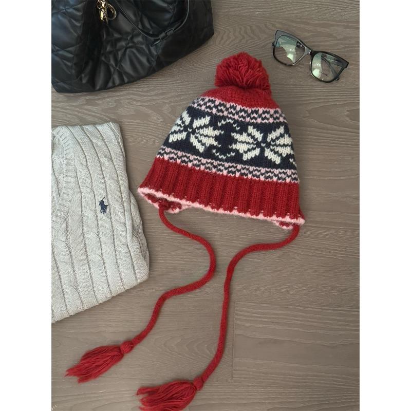 Autumn and Winter Ear Protection and Warmth Preservation Lei Feng Hats Ear Protection and Cold Protection Woolen Hats  Making The Face Look Smaller