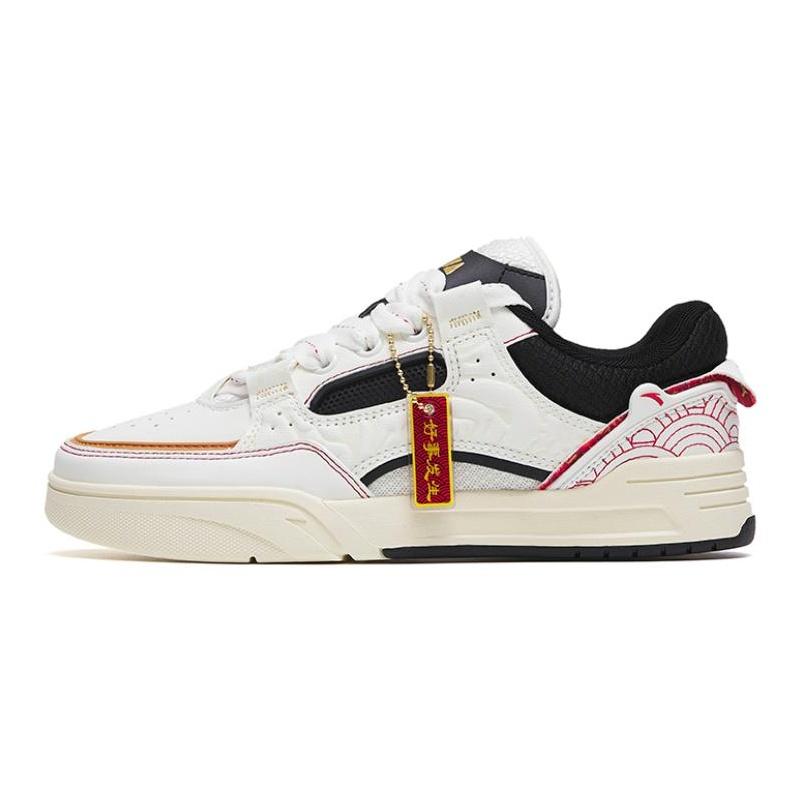 

New Anta Qie Jie Anti Slip Wear Resistant Low Top Skateboard Shoes Men s White Black Red Good Things Happen 112318040-5 40.5