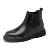 Fashion Leather Boots Lace Up Ankle Boots Low Heels Men Casual Platform Chelsea Boots Men's Boots Wedding Shoes Winter Plush