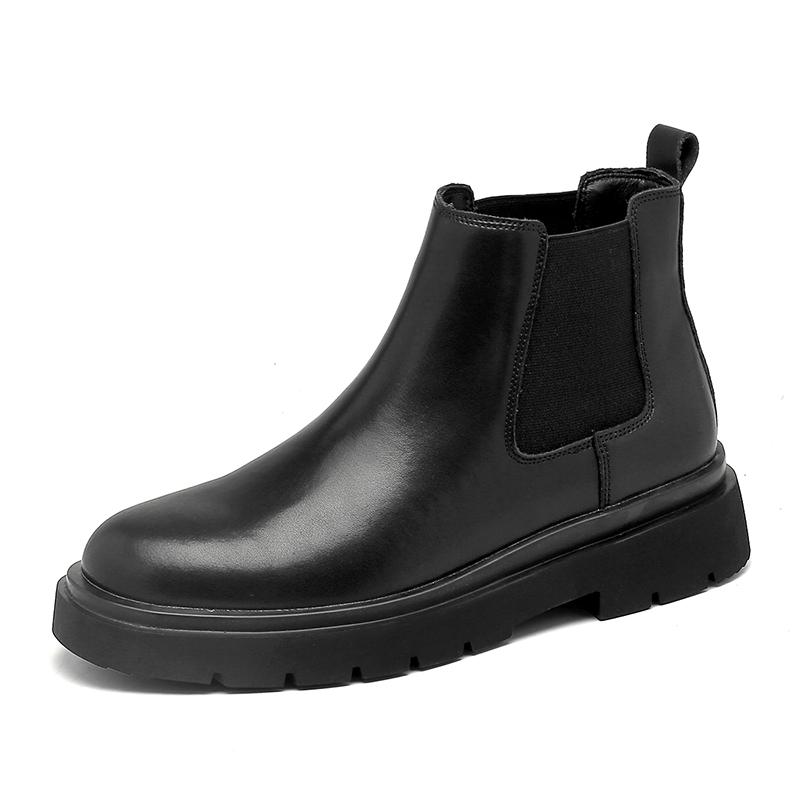 

Модные кожаные ботинки на шнуровке, ботильоны на низком каблуке, мужские повседневные ботинки челси на платформе, мужские ботинки, свадебная обувь, зимняя плюшевая обувь 46 чёрный