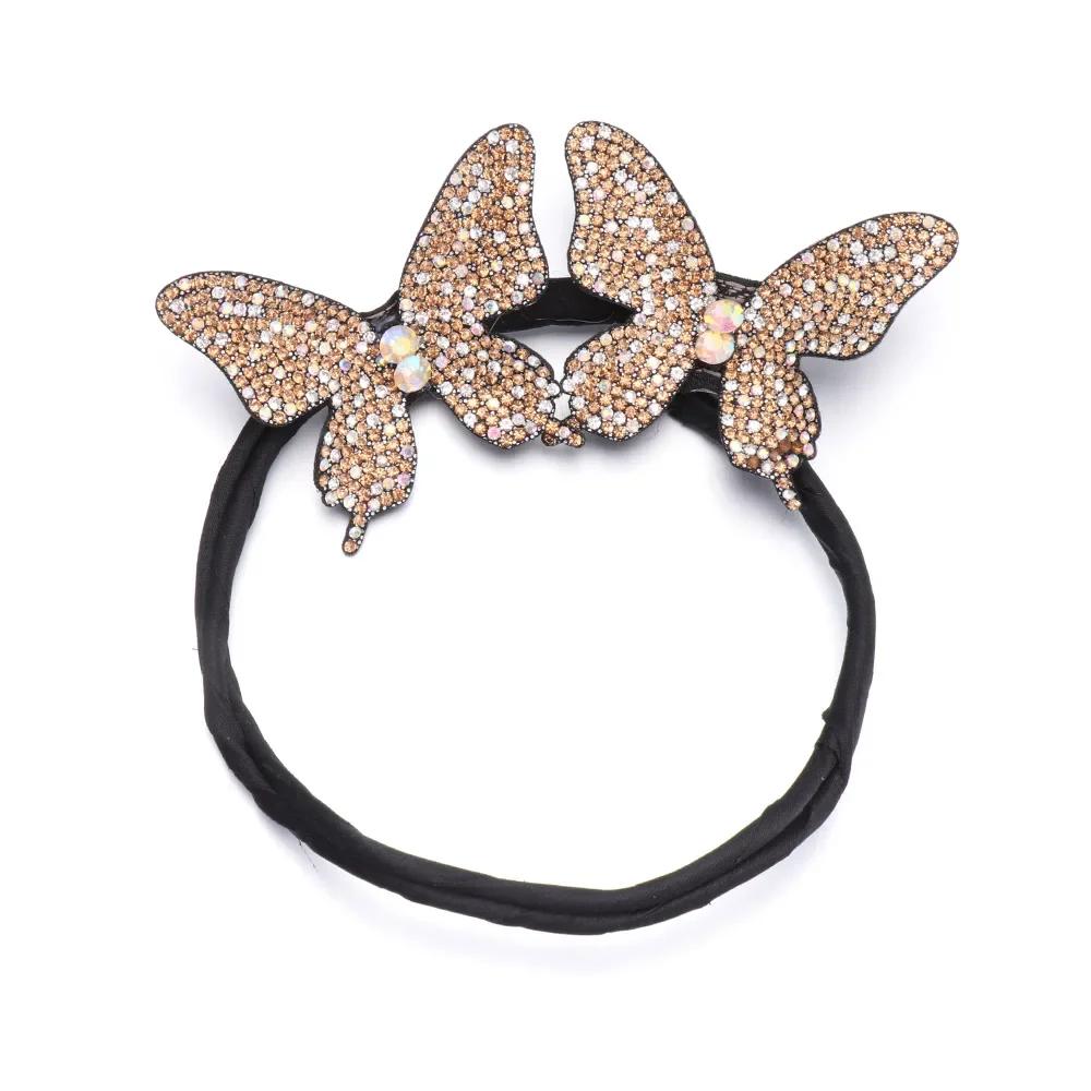 Whale Tail Rhinestone Flower Hair Clip Hair Bun Maker Bundle Lazy Hair Curler Hair Accessories Hair Styling Tool