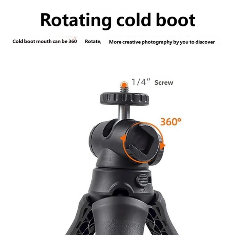 Extendable Phone Tripod Universal 1/4Inch Screw Mount Flexible 360 Rotation For Vlog Photography Content Creation