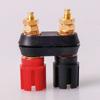 Red Black Connected Connection Connector Terminals Binding Post Plum Blossom Terminal Double Row