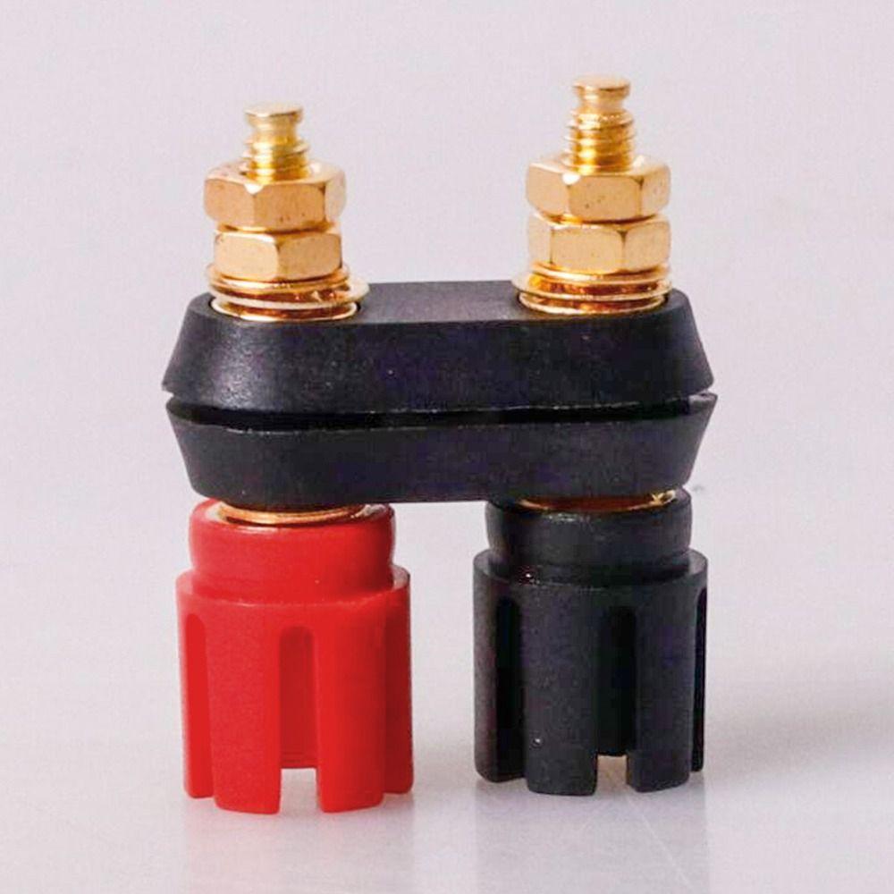 Red Black Connected Connection Connector Terminals Binding Post Plum Blossom Terminal Double Row