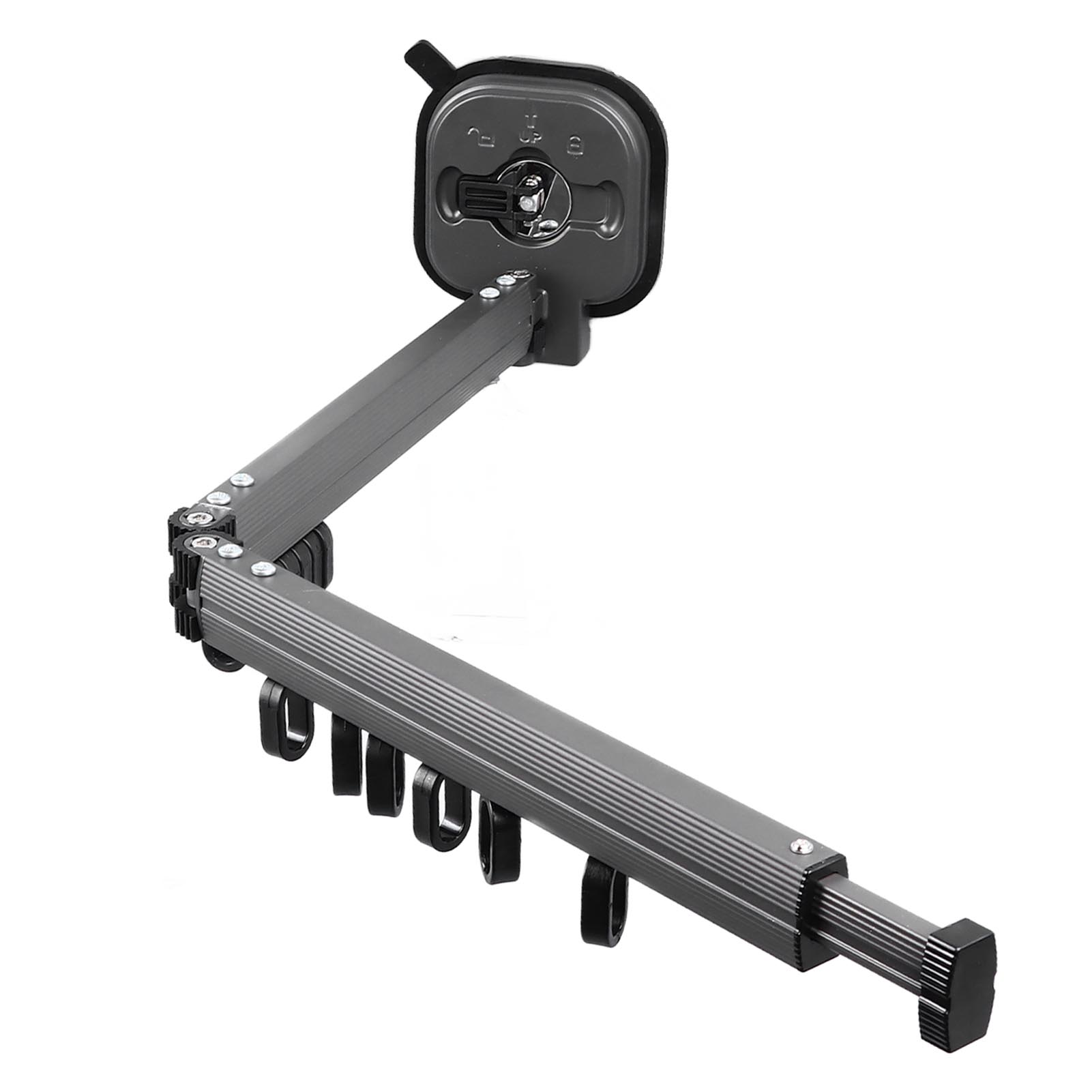 

Retractable Clothes Drying Rack Wall Mount Drill Free Bifold Windproof Space Saver Suction Cup Clothes Hanger for