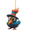 Turkey Cartoon Adorable Acrylic Car Ornament For Joyful Holiday Decor Tree