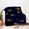 "Golden Bee Night Sky Wallpapers"Blanket Flannel Throw Blanket for Sofa, Bed, Travel, Camping, Office, Couch, Chair, And Bed Gift for Christ