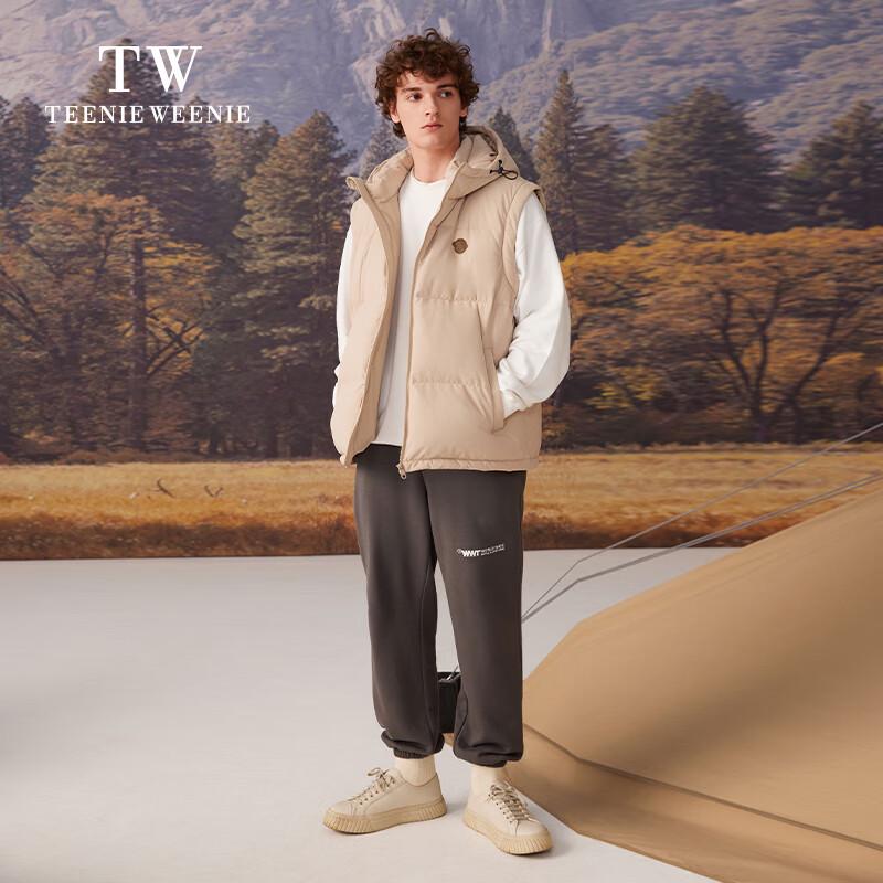 Teenie Weenie Men s Detachable Sleeve Hooded Down Jacket Vest 170/M бежевый