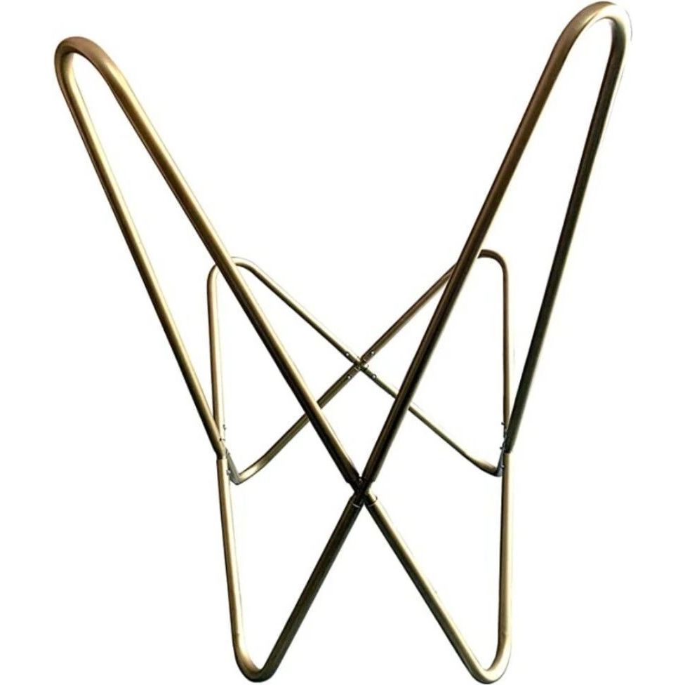 Zelená kožená motýlí židle Kožený akcent obývací pokoj Ručně vyráběná Skládací