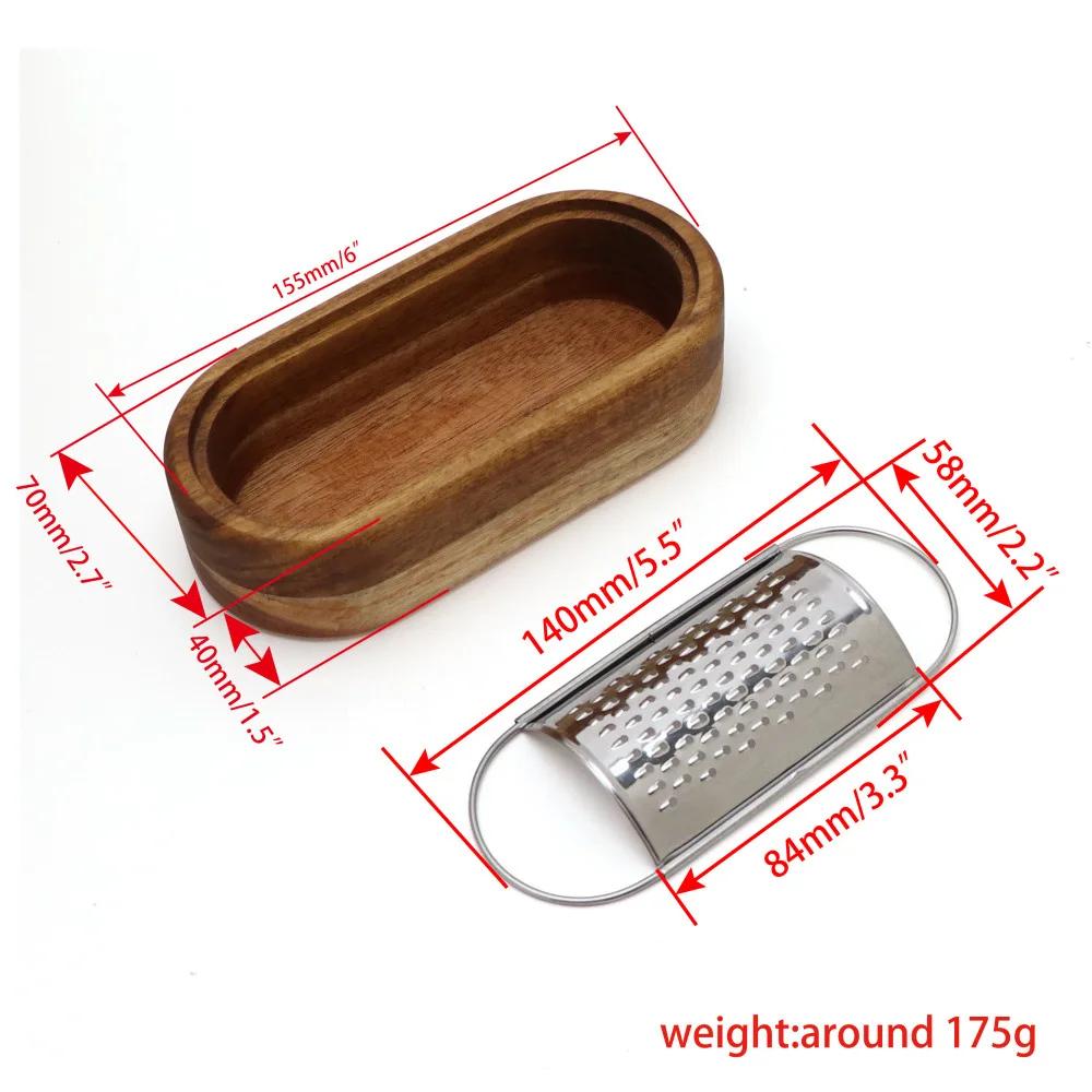 Stainless Steel Cheese Grater with Wood Handle, Vegetable Grater, Citrus Shredder Cheese or Lemon Fruit, Household Kitchen Tools