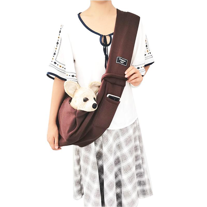 Foldable Cat & Dog Crossbody Backpack - Large Capacity, Portable & Single Shoulder Design for Outings