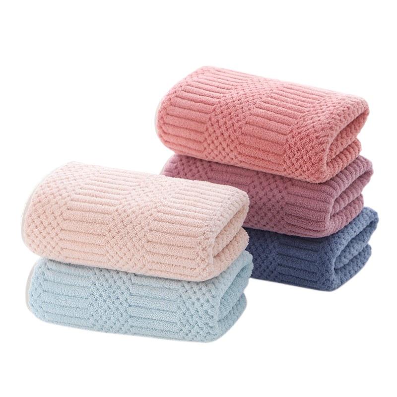 Auspicious Grid Thickened Absorbent Towel